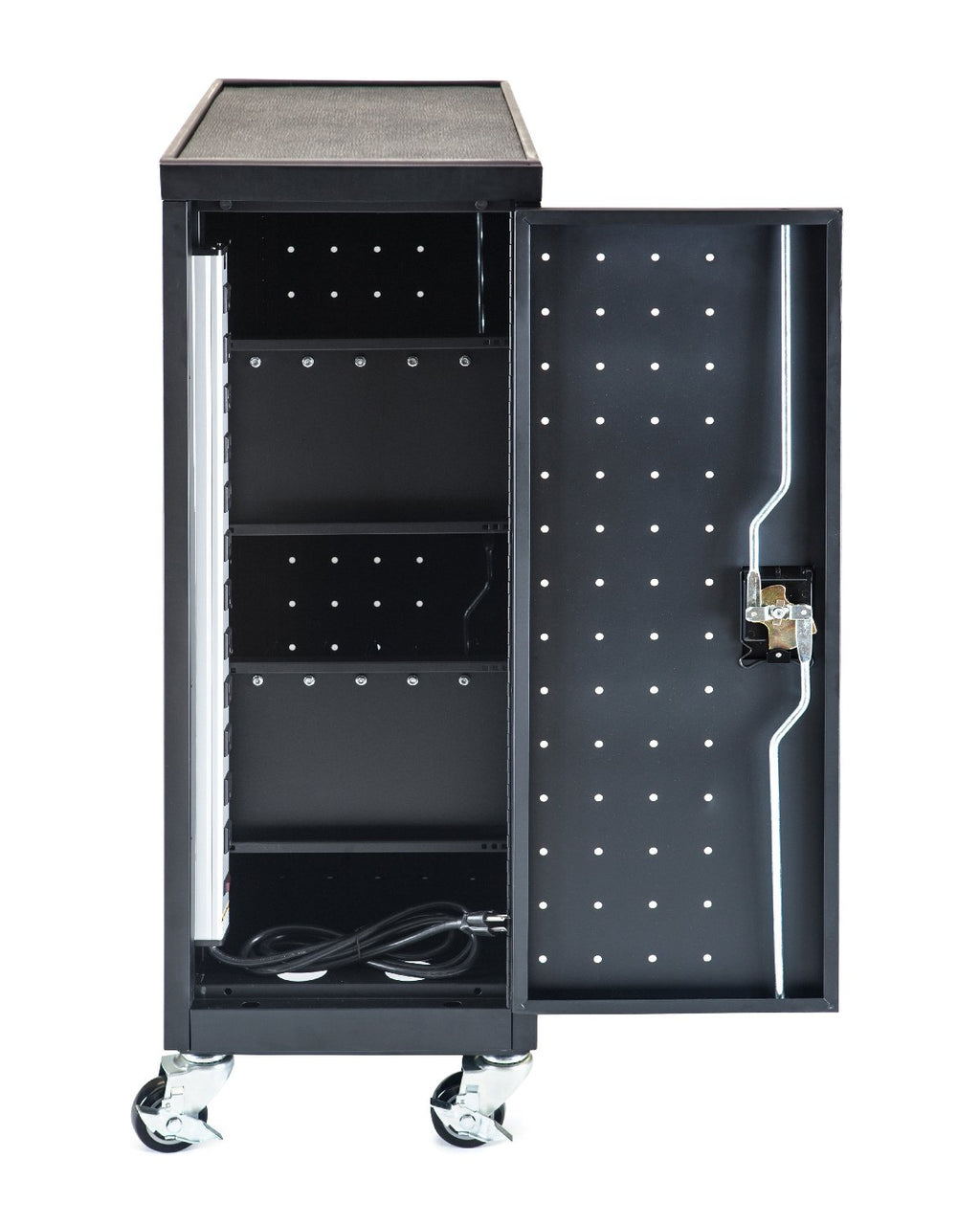 LUXOR LUXLLTP12-B LLTP12-B Chromebook Charging Cart Includes Electrical Outlets, Black