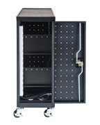 LUXOR LUXLLTP12-B LLTP12-B Chromebook Charging Cart Includes Electrical Outlets, Black