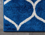 Unique Loom Trellis Frieze Collection Area Rug - Rounded (4' 1'' X 6' 1'', Light Gray/ Ivory)