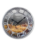 WANGIRO Great Looking Deer Clock Wildlife Wall Clock Silent Non Ticking Battery Operated 12 Inch Quality Plastic Round Wall Cloc
