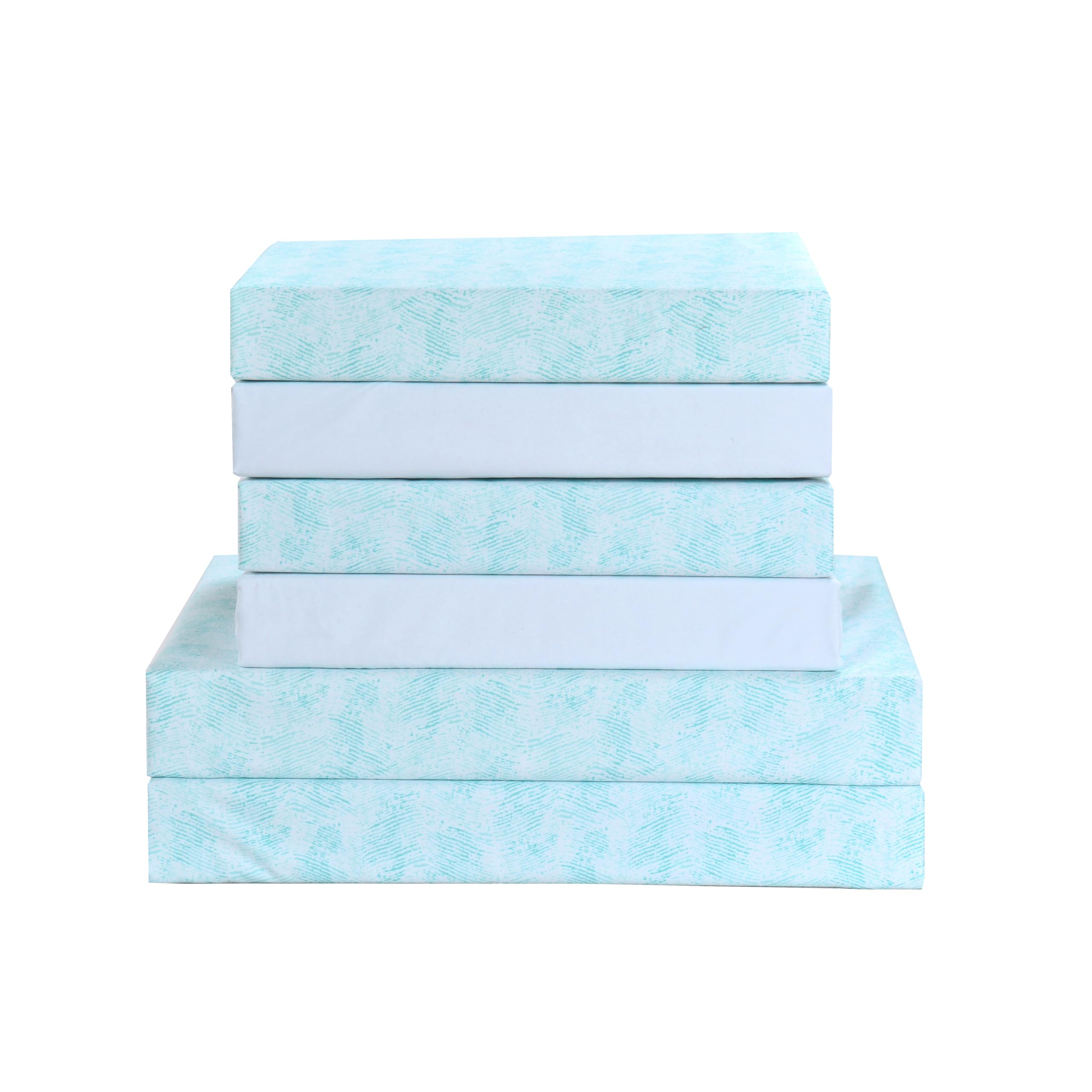 Elegant Comfort Luxury Soft Bed Sheets Wave Pattern - 1500 Premium Hotel Quality Microfiber Softness Wrinkle And Fade Resistant (6-Piece) Bedding Set, Queen, Wave Aqua