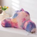 A Nice Night Faux Fur Reading Pillow Bed Wedge Large Adult Children Backrest With Arms Back Support For Sitting Up For Bedrest,P