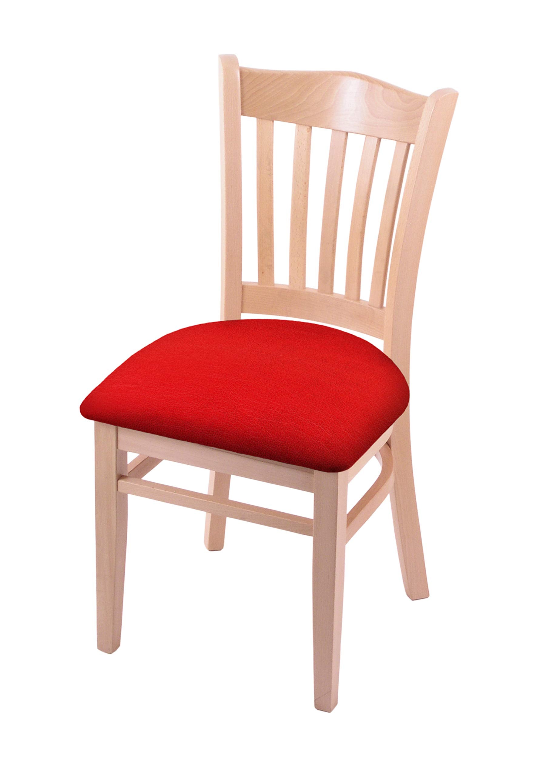 Holland Bar Stool Co. 3120 18 Chair with Natural Finish and Canter Red Seat