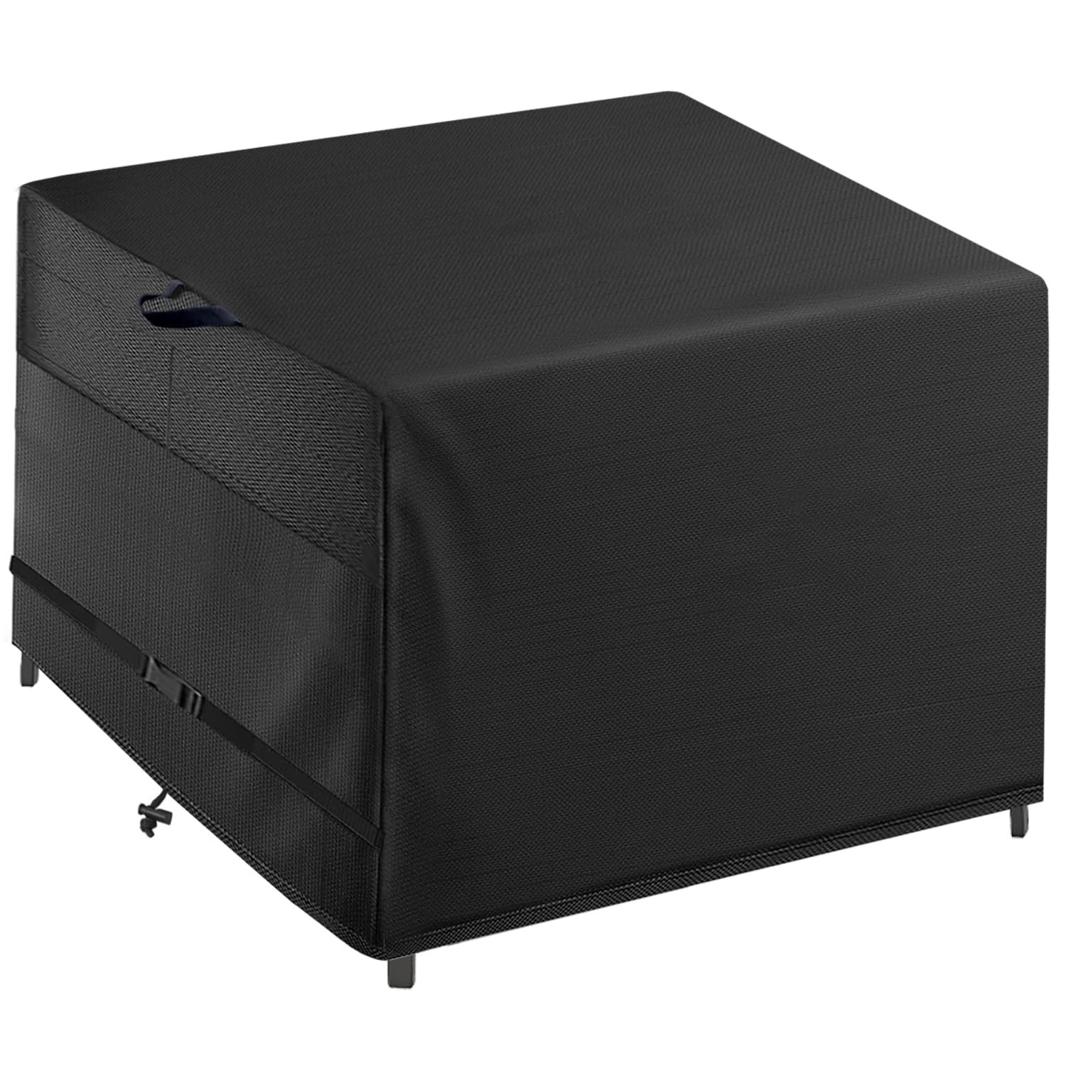 Outdoor Patio Square Table Cover 42 Inch Black Heavy Duty Waterproof Cover For Square Slatted Tabletop