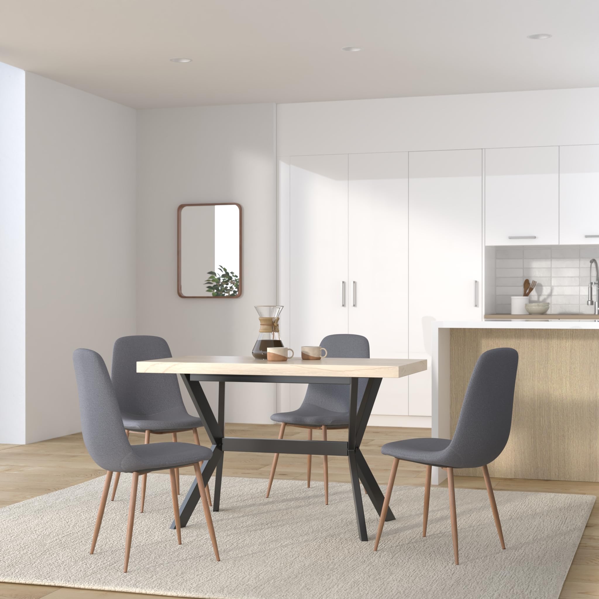 vidaXL Solid Sheesham Wood Dining Table Kitchen Dinner Dining Room Home Office Indoor Furniture Meal Restaurant Table Side End Stand 47.2&quot;