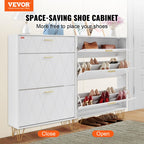 Vevor Shoe Storage Cabinet For Entryway, 31.5' D X 9.4' W X 47.3' H, Wood