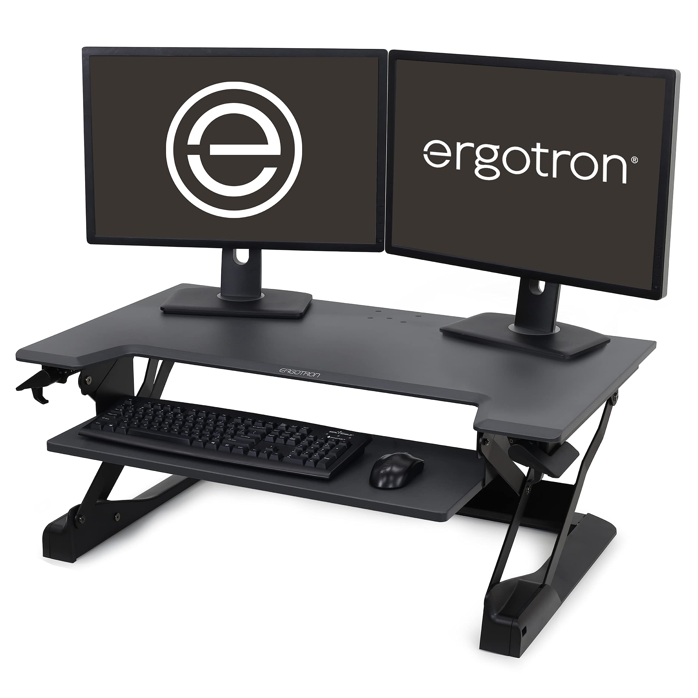 Ergotron – Workfit-Tl Standing Desk Converter, Dual Monitor Sit Stand Desk Riser For Tabletops – 37.5 Inch Width, Black