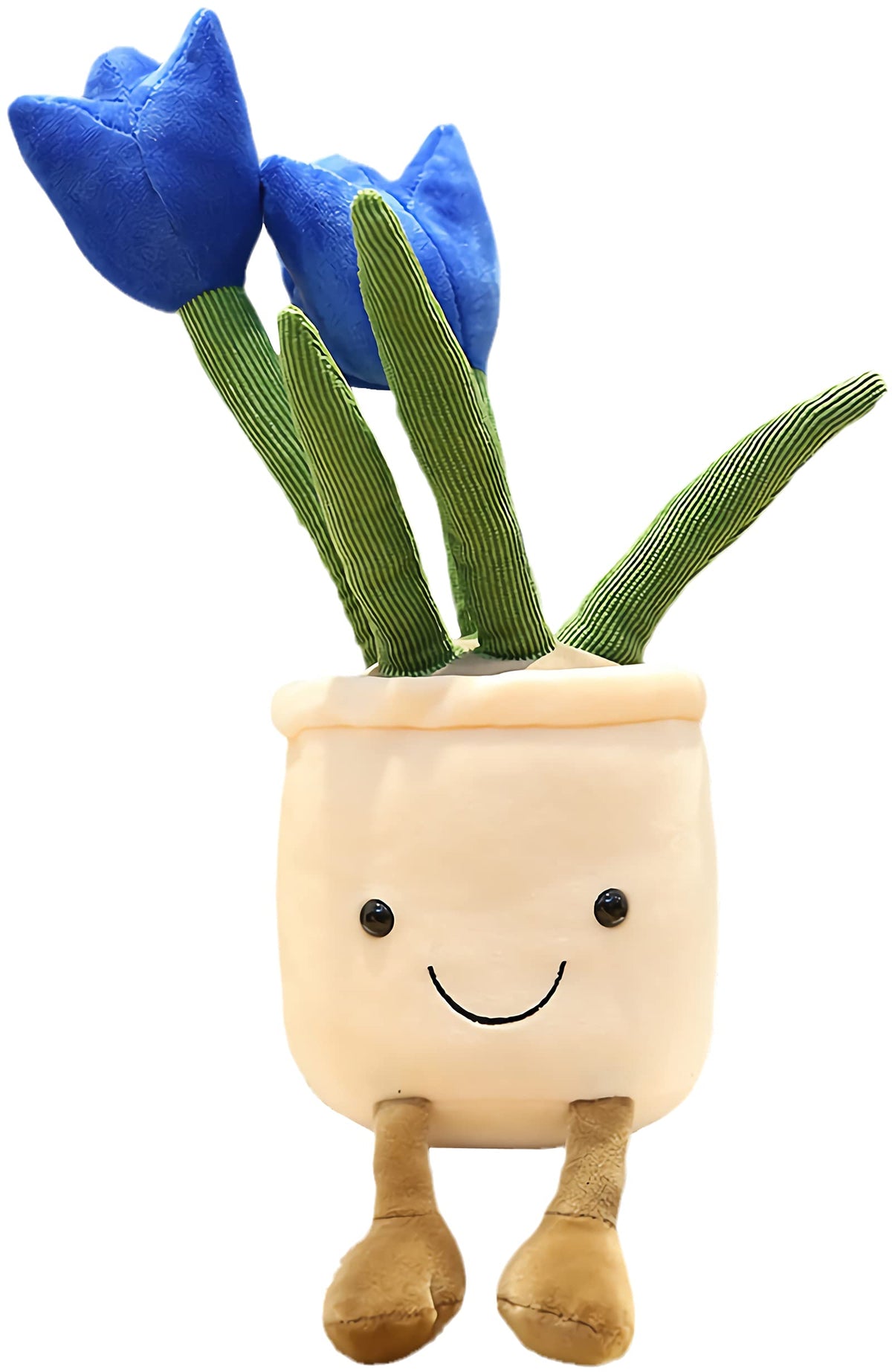 WUZHOU Tulip Plush Toy, 13.7' Flower Pot Stuffed Plushie Pillow Decoration, Soft Fluffy Toy Succulent Plants Friend Throw Pillo