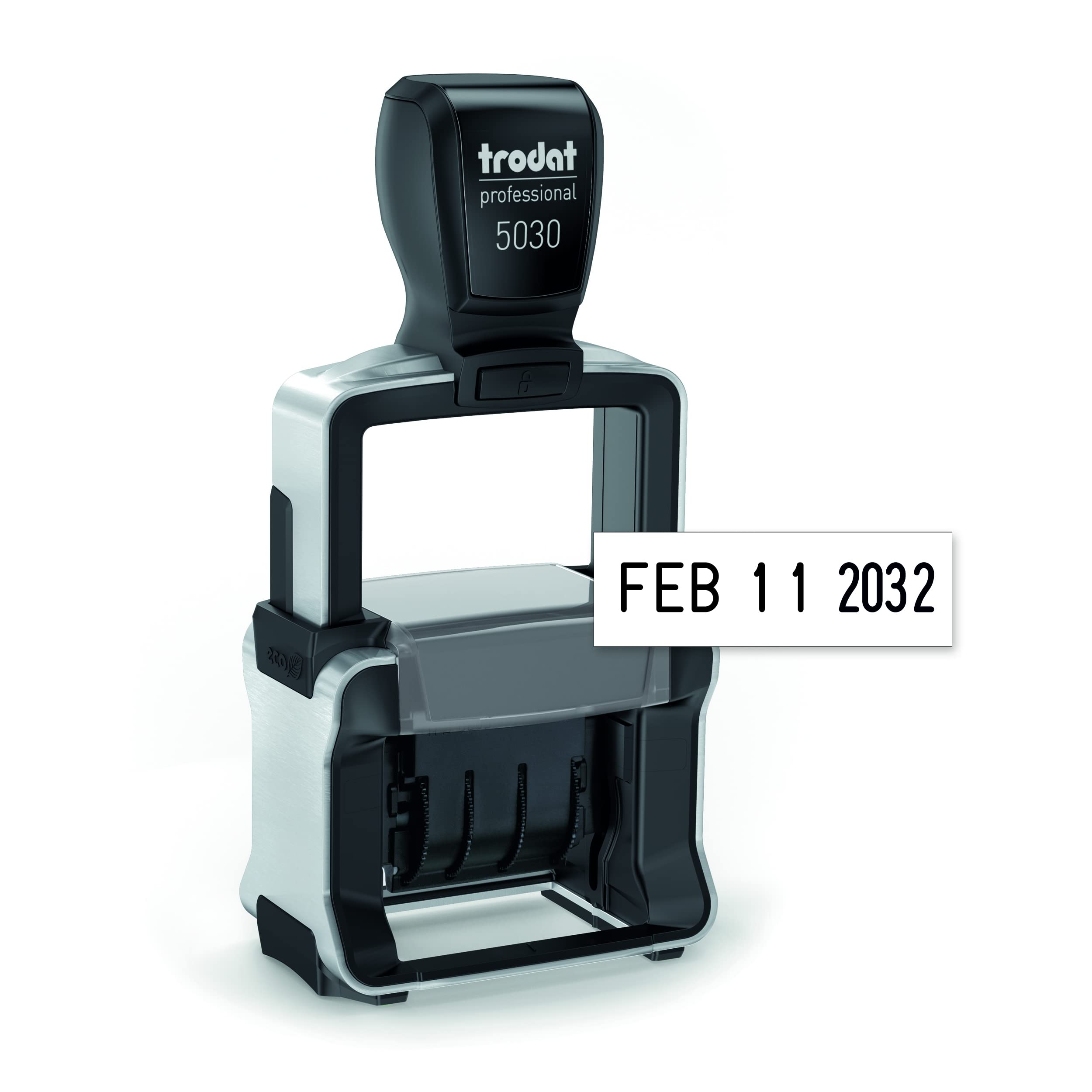 Trodat 5030 Professional 4.0 Date Only Stamp, Self Inking, Impression Size 1-5/8    X 3/8    (Black)