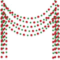 Outus 5 Pieces Round Dots Hanging Garland Each Length 13.1ft Paper Round Garland Streamers Backdrop Decoration for Party Birthda