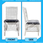 Remagr Clear Plastic Dining Chair Covers ? 8 Pieces Waterproof Protectors for 21x20 Inch Chairs