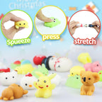 Advent Calendar 2024,Luminous Mochi Christmas Countdown 24 Days Cute Relief Stress Squishies Animals Party Favors For Girls Boys