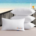 Miulee Outdoor Pillows Set Of 4 12X20 Waterproof Throw Pillow Inserts, Decorative Water Resistant Hypoallergenic Pillow Cushion