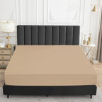 Sufdari Twin Xl Mattress Protector,Waterproof Mattress Protector,Fitted Sheet Style Mattress Cover With 18' Deep Pocket,Washable And Comfortable-Light Tan,Twin Xl