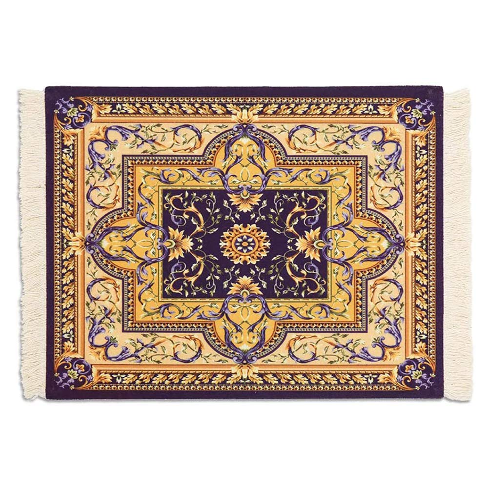 Mufeng Rug Mouse Pad,Oriental Carpet Style Persian Mouse Pad,Turkish Style Carpet Mousemat.,Colorful