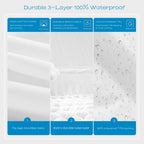Grt 2 Pack 100% Waterproof Mattress Protector Full Size, Breathable & Noiseless Waterproof Mattress Cover Fitted Deep Pocket Fro