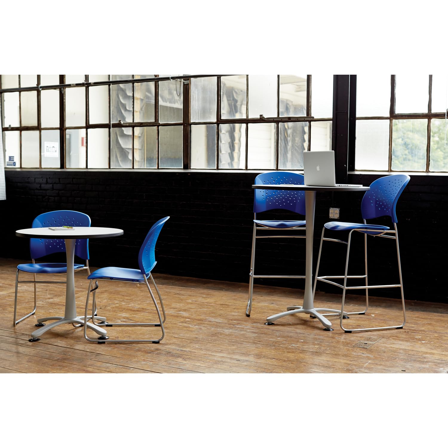 Safco Products 6804GN Reve Guest Chair Sled Base with Round Back, (Qty. 2), Green