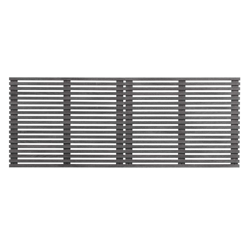 Modway Render Mid-Century Modern Wall-Mount Headboard in Charcoal, King (U.S. Standard)