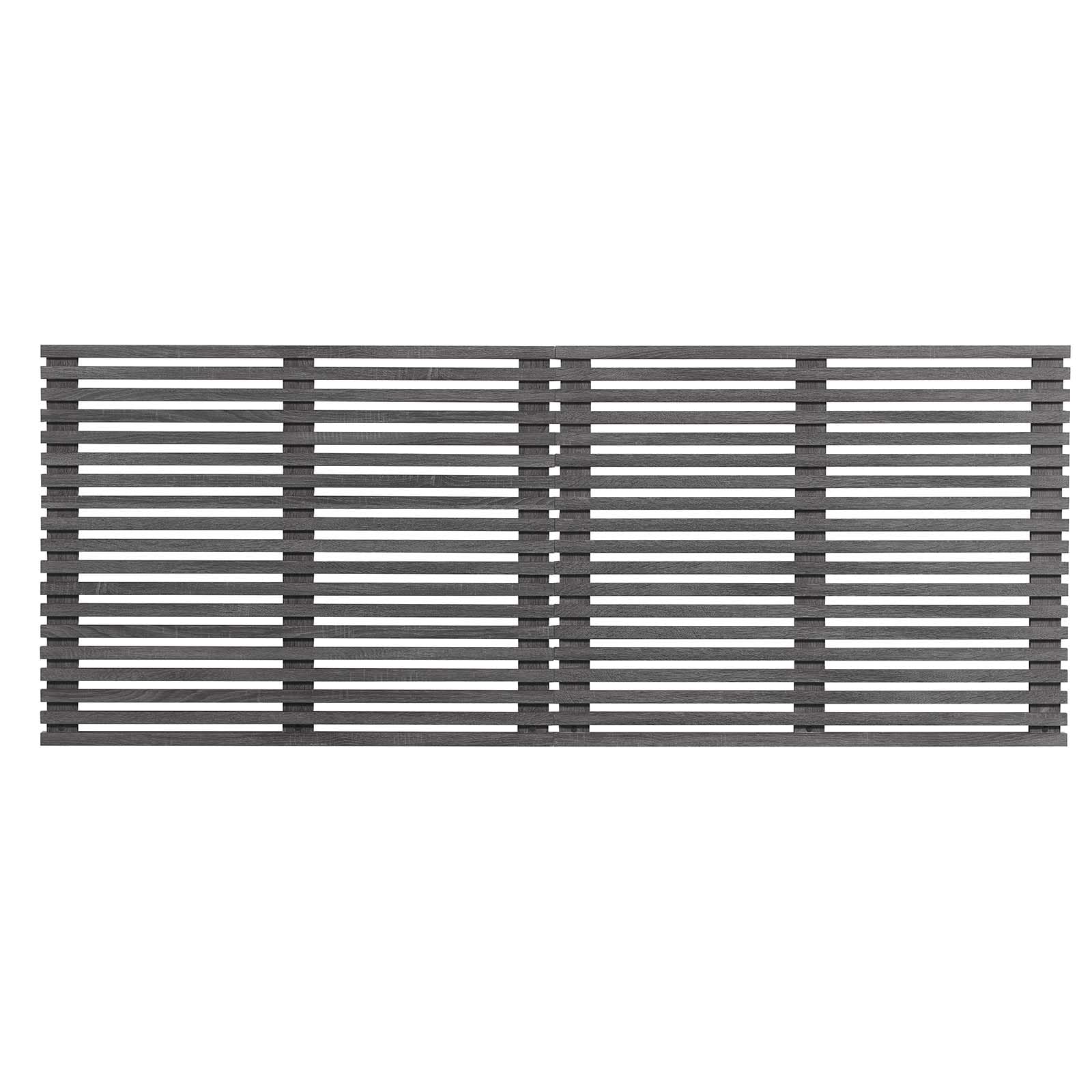 Modway Render Mid-Century Modern Wall-Mount Headboard in Charcoal, King (U.S. Standard)