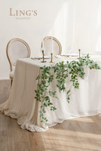 Ling'S Moment Artificial Rose Green Leaf Garland Greenery Vine For Diy Wedding Head Table Chairback Welcome Sign Table Centerpie