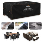 Rimwig Patio Furniture Set Cover Waterproof, Outdoor Table Chair Covers Rectangular, Heavy Duty Outside Weatherproof Sectional S