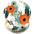 Itnrsiiet Mouse Pad, Ergonomic Mouse Pad With Gel Wrist Rest Support, Floral Gaming Mouse Pad With Cloth, Non-Slip Pu Base For C