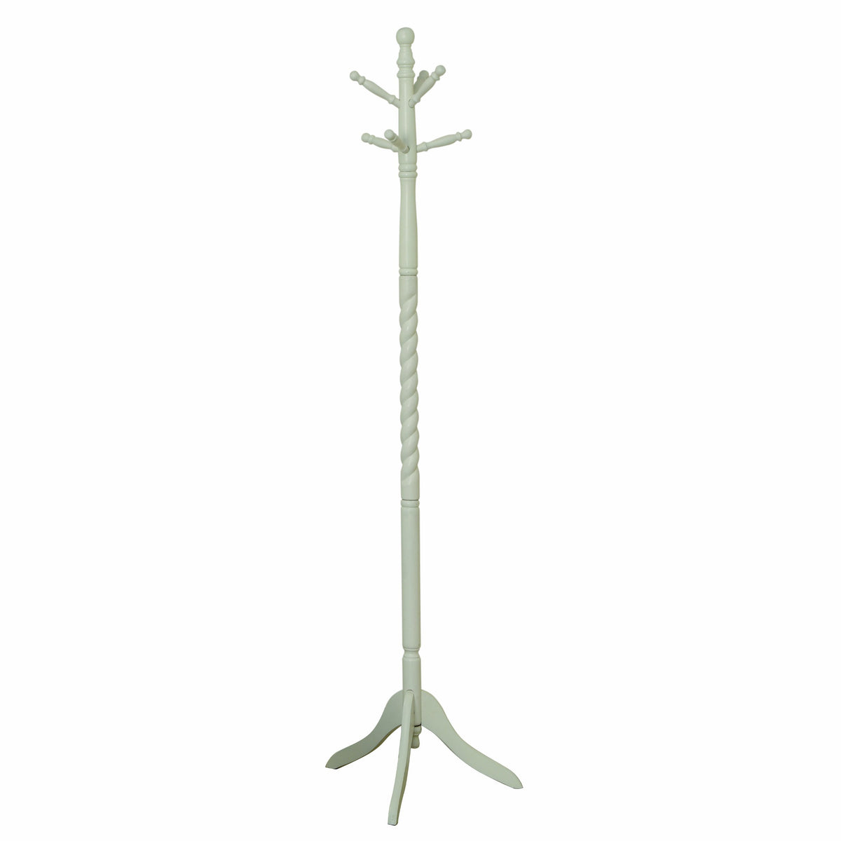 Monarch Specialties 3057, Hall Tree, Free Standing, 6 Hooks, Entryway, 72&quot; H, Bedroom, Wood, Contemporary, Modern Coat Rack, 20&quot; L X 20&quot; W X 71.75&quot; H, Antique White