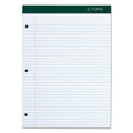 Tops Docket Writing Pad, 8-1/2' X 11-3/4', College Rule, White Paper, 3-Hole Punched, 100 Sheets (63384)