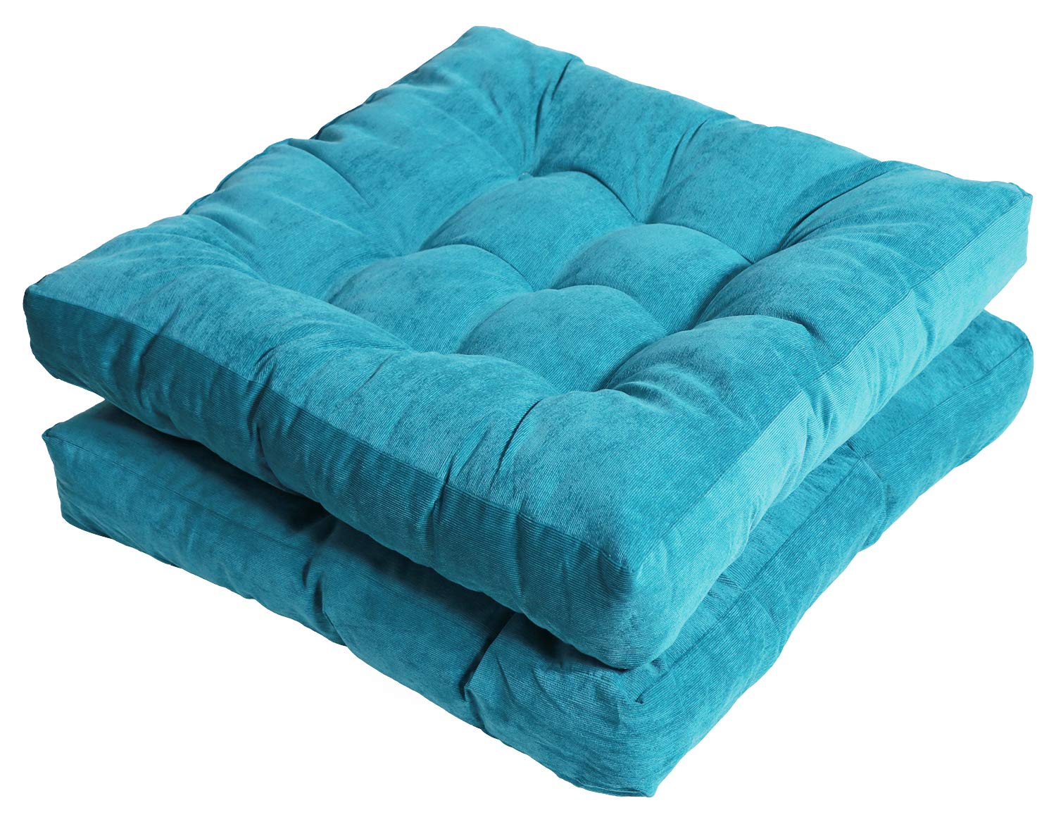Tiita Floor Cushions Pillows Set Of 2 Patio Seat Cushion Pads Square Chair Pad For Indoor/Outdoor Chairs Sitting 22' X 22' Thr