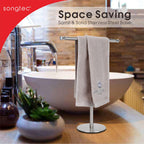 Songtec Hand Towel Holder Stand With Crystal Knobs, Fingertip Towel Rack, Rust-Proof Accessories Jewelry Stand - Brushed Nickel