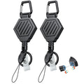 Uniclife 2 Pack Heavy Duty Retractable Keychain With Magnetic Closure Tactical Id Badge Holder Reel For Up To 16 Oz Magnetic Car