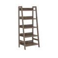 Tracey Greywash Wooden Five Shelf Ladder Bookcase by Linon