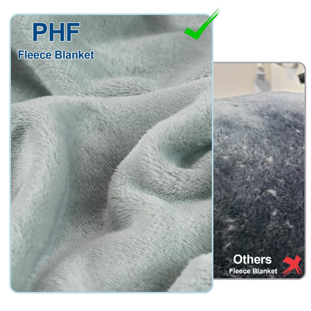 Phf Ultra Soft Fleece Blanket King Size, No Shed No Pilling Luxury Plush Cozy 300Gsm Lightweight Blanket For Bed, Couch, Chair, Sofa Suitable For All Season, 108' X 90', Sage Green