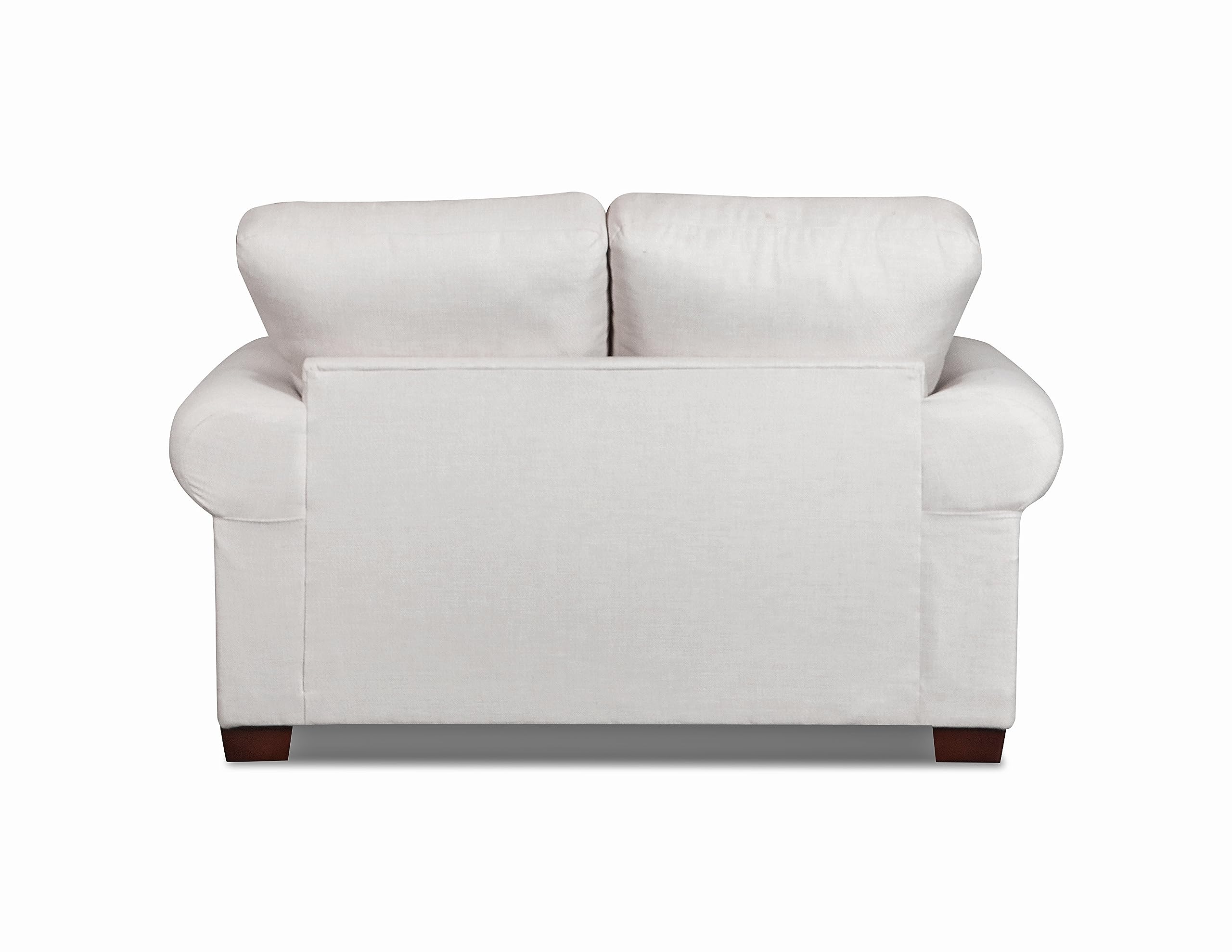 American Furniture Classics Beaujardin Loveseat with Four Throw Pillows Sofas, Soft Washed Cream Tweed