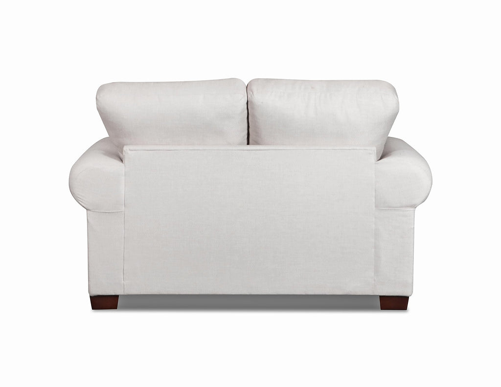 American Furniture Classics Beaujardin Loveseat with Four Throw Pillows Sofas, Soft Washed Cream Tweed