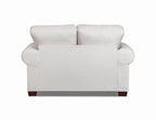 American Furniture Classics Pembroke Loveseat with Four Throw Pillows Sofas, Soft Washed Cream Tweed