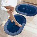 SCILLA AntiSkid Water Soaking Oval Bathroom Door Mat | Water Absorbent Mat (Multicolor, 40x60CM)