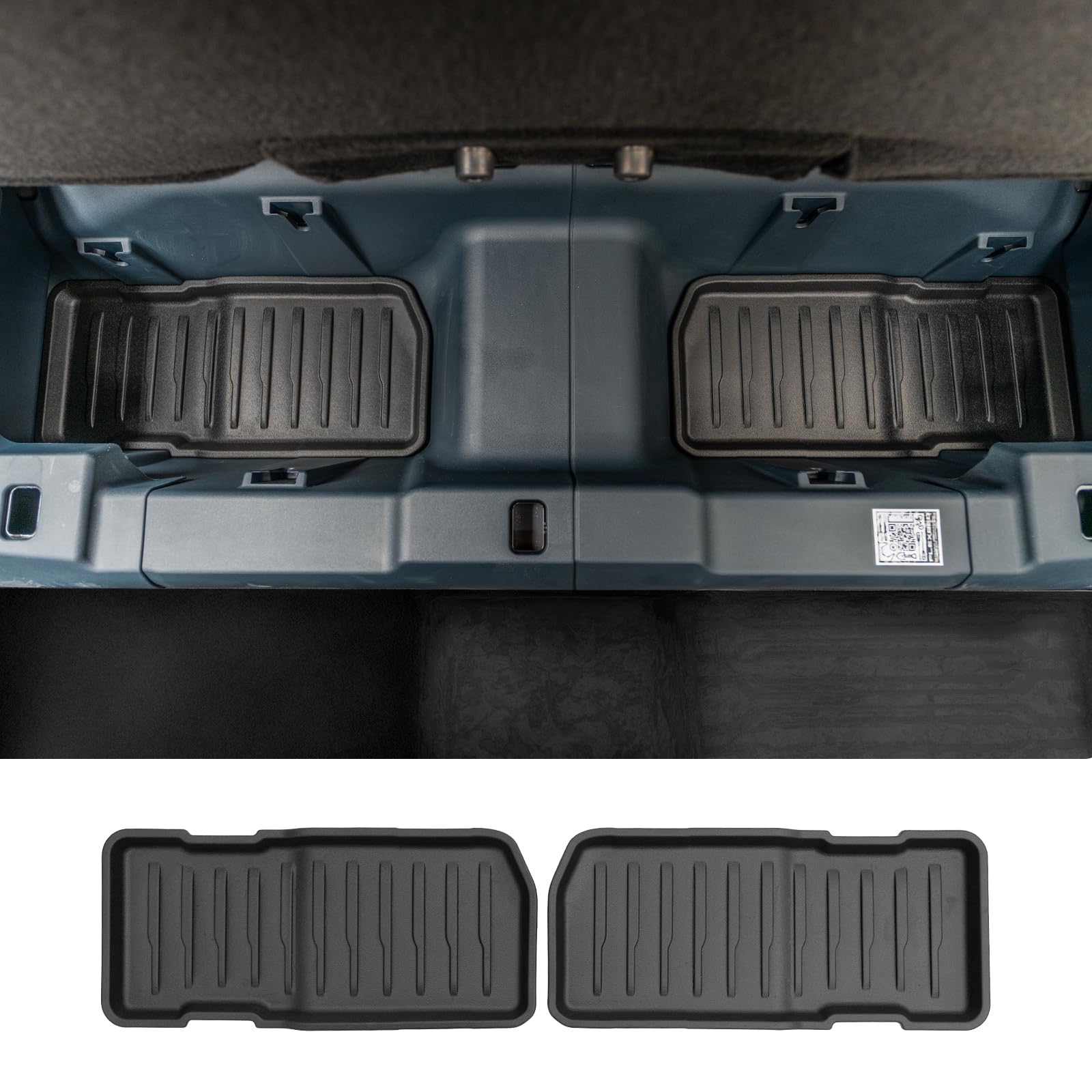 Maxzina Under Seat Storage Mat Compatible with 2022 2023 2024 2025 Ford Maverick Gasoline Under Seat Organizer Liner Second Row 