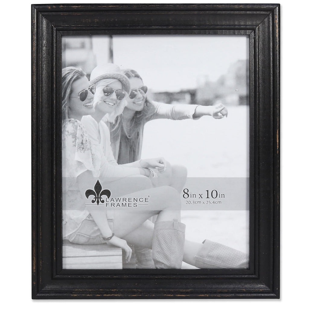 Lawrence Frames 746580 8x10 Durham Weathered Black Wood Picture Frame