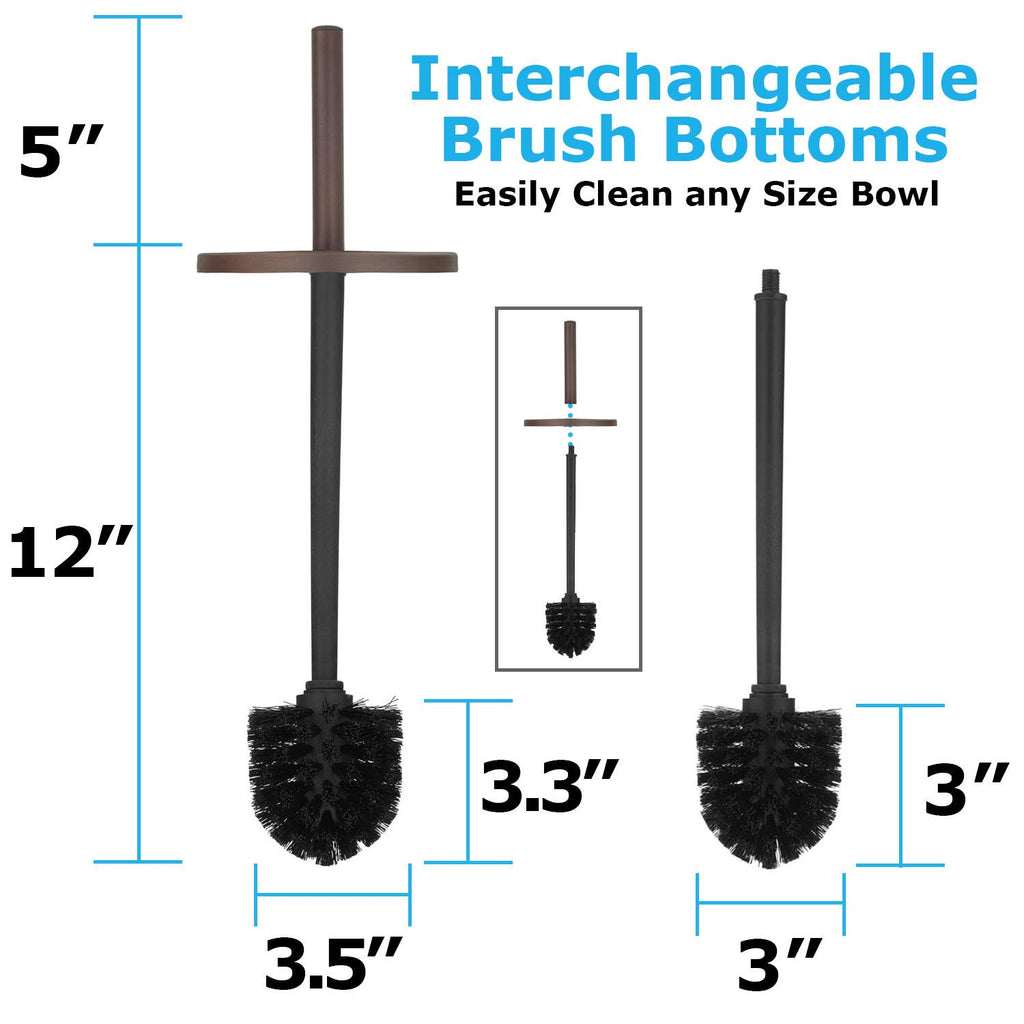 Blue Donuts Toilet Brush And Plunger Set With Holder, Modern Oil Rubbed Bronze Bathroom Accessories Toilet Plunger And Toilet Bo