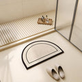 SYGA NonSlip QuickDrying HalfRound Bathroom & Door Mat  Water Absorbent, EasytoClean, WearResistant Floor Mat, 40 x 60 cm