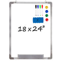 Whiteboard Set - Dry Erase Board 18 X 24 In With 1 Magnetic Dry Eraser, 4 Drywipe Markers And 4 Magnets - Small White Hanging Me