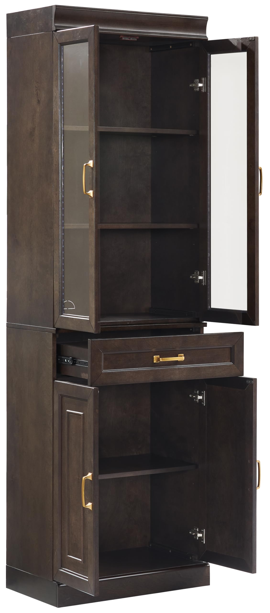 Crosley Furniture Stanton Glass Door Pantry Storage Cabinet - Thumbnail 5