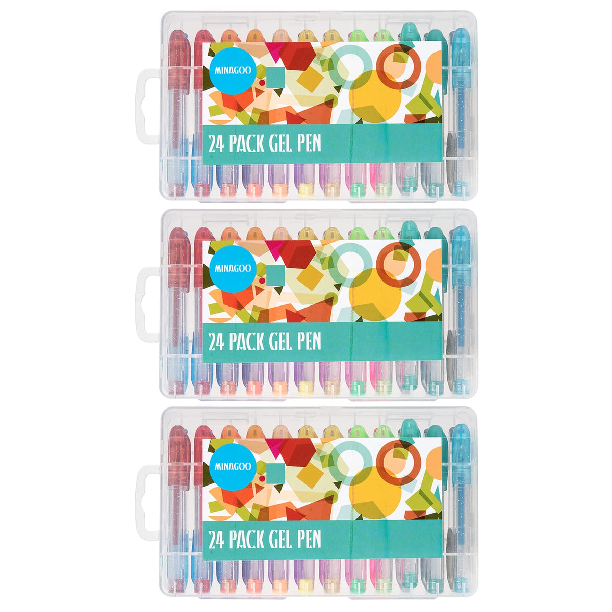 Minagoo 24 Pack Mini Glitter Gel Pen,Tiny Pens For School,Office And Home (3)
