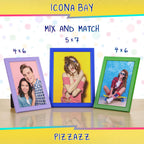 Icona Bay 4X6 Picture Frames (Purple, 3 Pack), Colored Solid Wood Scandinavian Style Frames For Photo, Pizzazz Collection