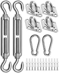Sun Shade Sail Hardware Kit, 5 Inch 304 Stainless Steel Sunshades Canopy Installation Kit For Garden Rectangle & Triangle Shade