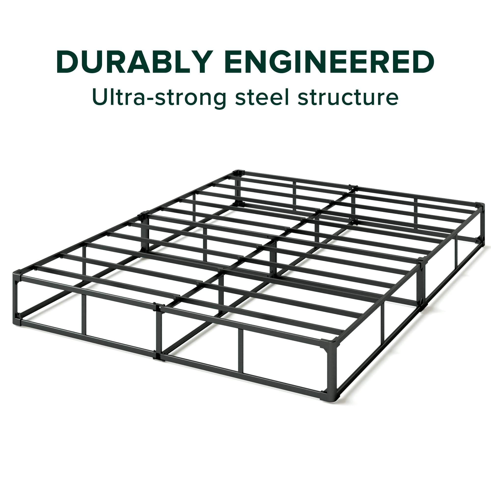 Zinus 9 Inch Wonderbox(Tm) Smart Box Spring, Quick Assembly Mattress Foundation, Durable Metal Frame, Twin, Grey