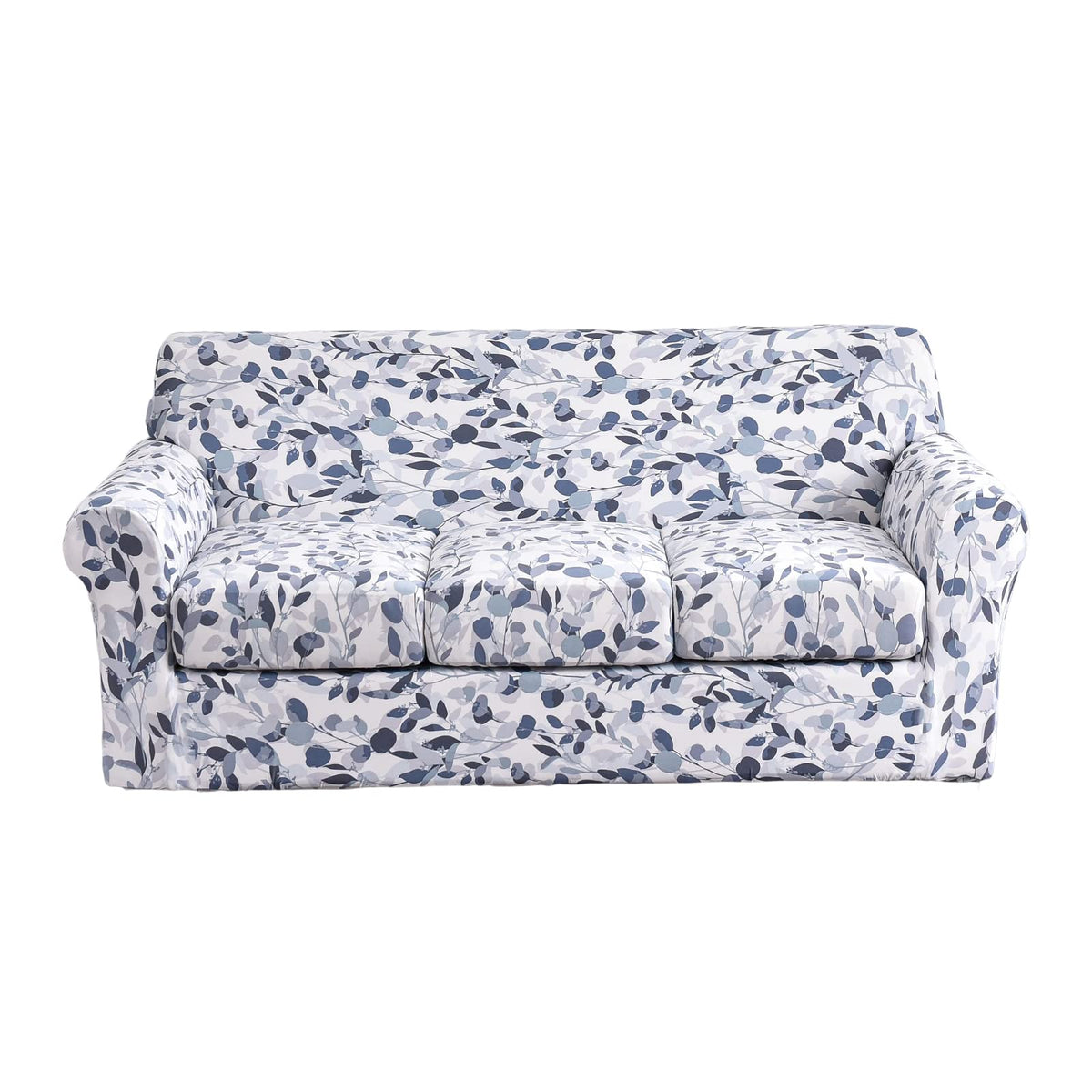 KRFOONN 3 Piece Stretch Sofa Couch Covers for 2 Loveseat Cushion Couches Printed Sofa Loveseat Slipcover with 2 Separate Seat Cu