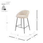 New Pacific Direct Watson Fabric Counter Stool, (Set of 2)
