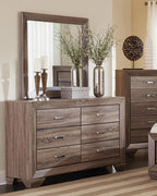 Coaster Home Furnishings Kauffman Rectangular Dresser Mirror, Washed Taupe